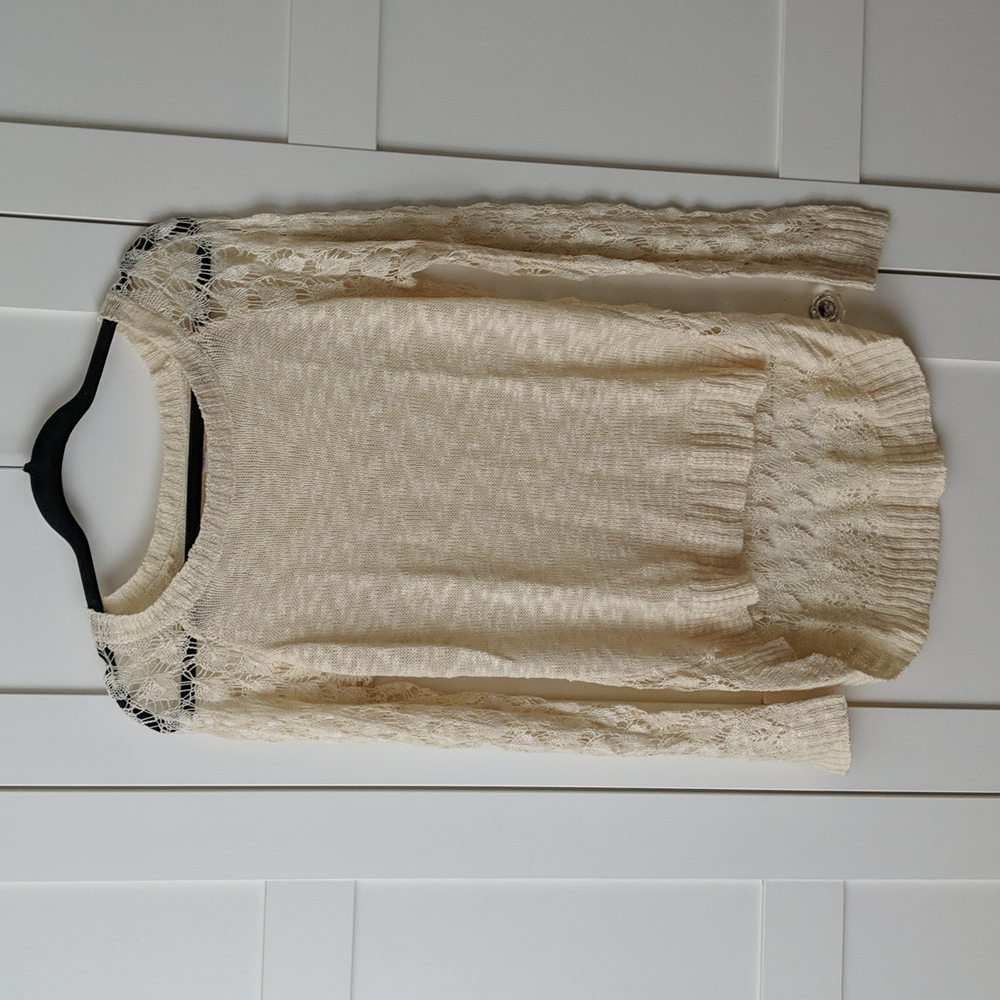 ❄️ 3/$30 Cream Beige High Low Loose Knit Sweater